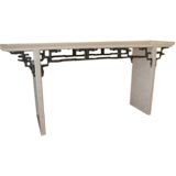 Marble & Bronze Maitland Smith Console Table.