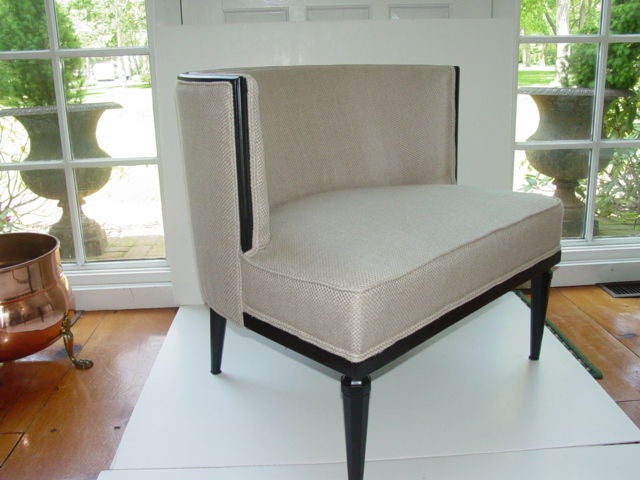 Great  Pair of Semi Barrel 1940s Chairs