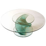 A Remarkable All Glass Mid-Century Coffee Table