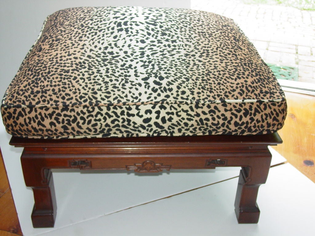 Luxurious Large Chinese Chippendale Ottoman