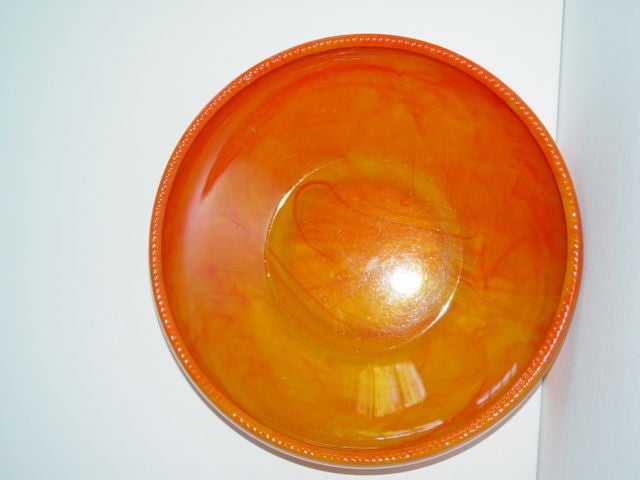 A Rare, Art Deco English Cloud Glass Bowl.