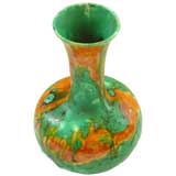 Vintage English Art Deco Crown Ducal  Ceramic Drip Glaze Vase