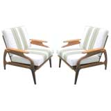 Pair, Sculptural Kagan-Style Arm Chairs