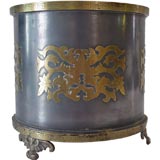 Early Gumps Brass/Pewter Figural Planter