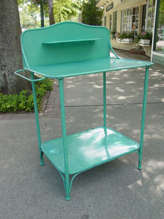 Antique American Painted Iron Wash Stand