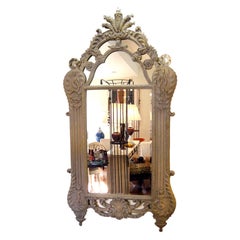 Antique Grand Scale Regence-Style Painted Mirror
