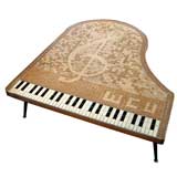Piano-Shaped Tiled Coffee Table