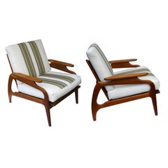 Pair, Sculptural Kagan-Style Arm Chairs