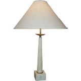 Unusual Art Deco Marble/Brass Column Lamp