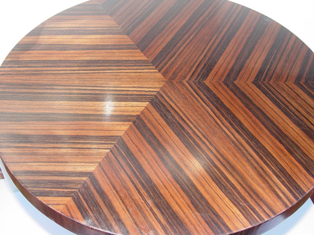 Handsome Pair of Art Deco Maccassar Wood Side Tables