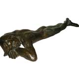 Bronze Male Nude "The Sunbather" Sgn, Victor Salmones