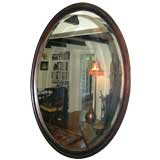 Ebonized English 19th Century Oval Mirror