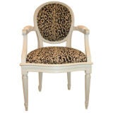 Pair, Louis XV1 Style French Arm Chairs, (Georgia Gibbs Estate)