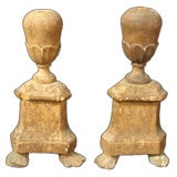 Pair, Baroque 18th Century Wood Balusters.