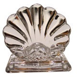 Vintage Sixteen !!!! Baccarat Crystal  Shell Form Name Card Holders