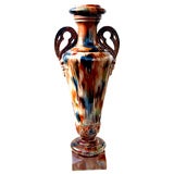 Pair, Monumental Urns in Massier Drip Glaze