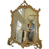 Stunnng  Antique French Bronze Figural Mirror