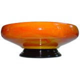 Rare English Cloud Glass Art Deco Bowl.