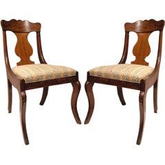 Wonderful  Pair of American Empire Chairs