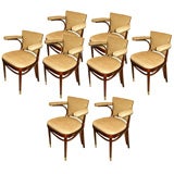 Eight Thornet Dining Chairs 1950s