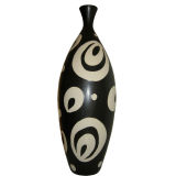 Large Studio Potery Hand Thrown & Hand Brushed Vessel/Vase