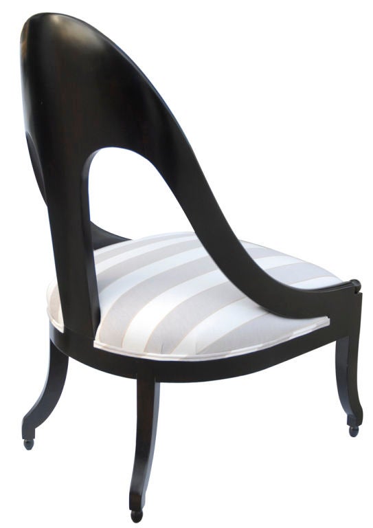 Pair, Outstanding Mid-Century Neoclassical Arm Chairs