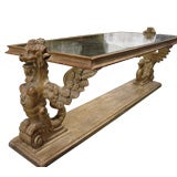 Rare Hand Carved Griffin Coffee Table