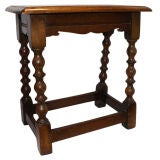 Antique English Tavern Stool / End Table