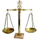Tall Handsome Antique Brass Scale