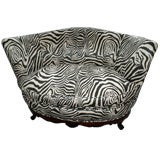 Pair of Chic, , Zebra Ultra Suede Love Seats