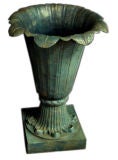 Tall Bronze, Tulip Form Vase/Urn