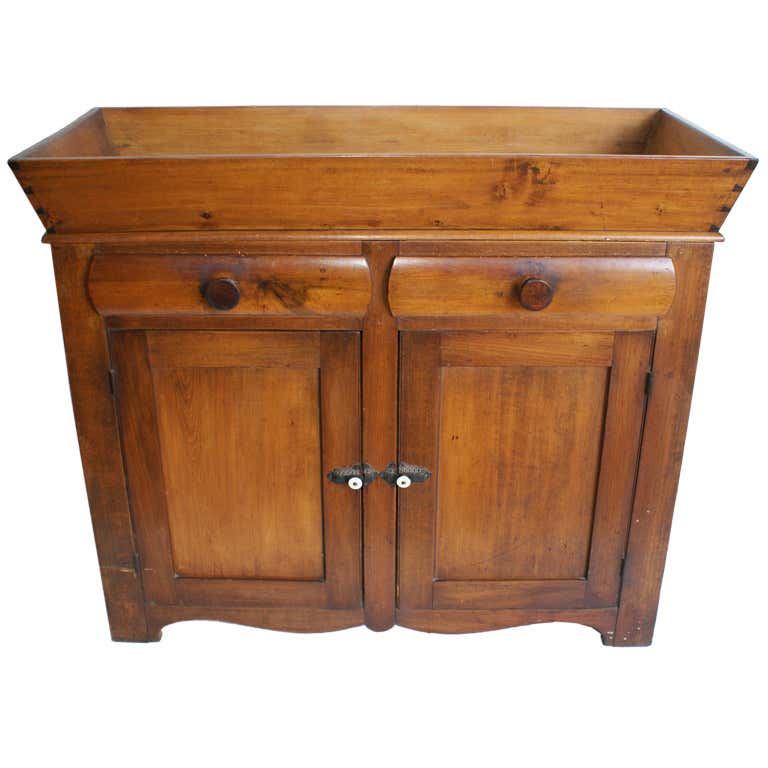 Antique American Pine Dry Sink/Cabinet at 1stDibs | pictures of antique dry sinks, antique dry pine under sink cabinet