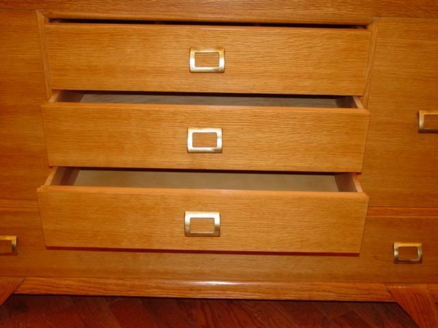 Art  Deco, French Moderne White Oak Server/Sideboard