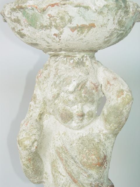 Lovely Terracotta Cherub Plant Stand