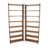 Pair of Wonderful Faux Bamboo Open Bookcases
