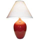 A Large Copper Red  Studio Pottery Lamp