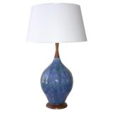 Haeger 1960s Ceramic & Wood Table Lamp