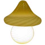 Mushroom shaped Murano glass lamp. Mushroom shaped Murano glass lamp.