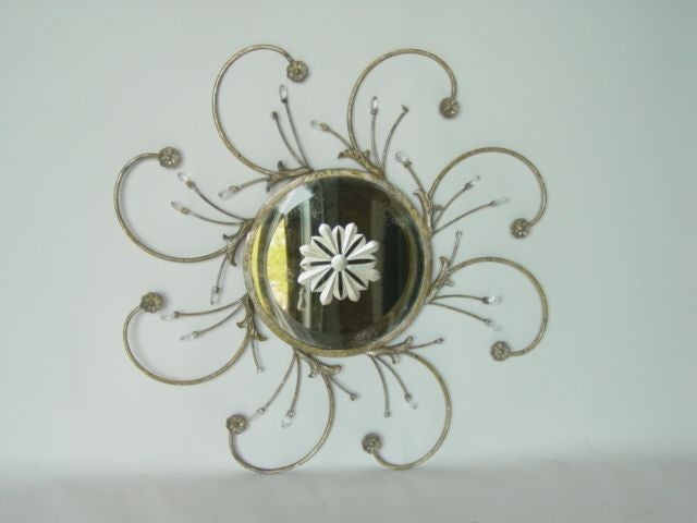 Fabulous 1920s flower shaped mirror.