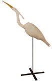 Vintage Primitive Large Hand Carved Egret