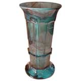 Vintage A Striking  Art  Deco Cloud Glass Vase