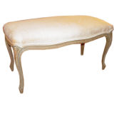 Elegant Louis XV1 Style Velvet Bench