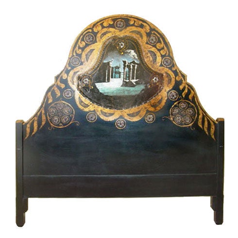 Incredible Venetian Style Bed/ Headboard