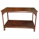 Used Industrial Iron/Wood Cart/Table