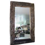 Massive Primative Oak  Wood Framed Mirror