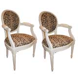 Antique Pair of Louis XV1 style French Chairs(Geogia Gibbs Estate)