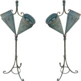 Pair, standing plant or flower stands.