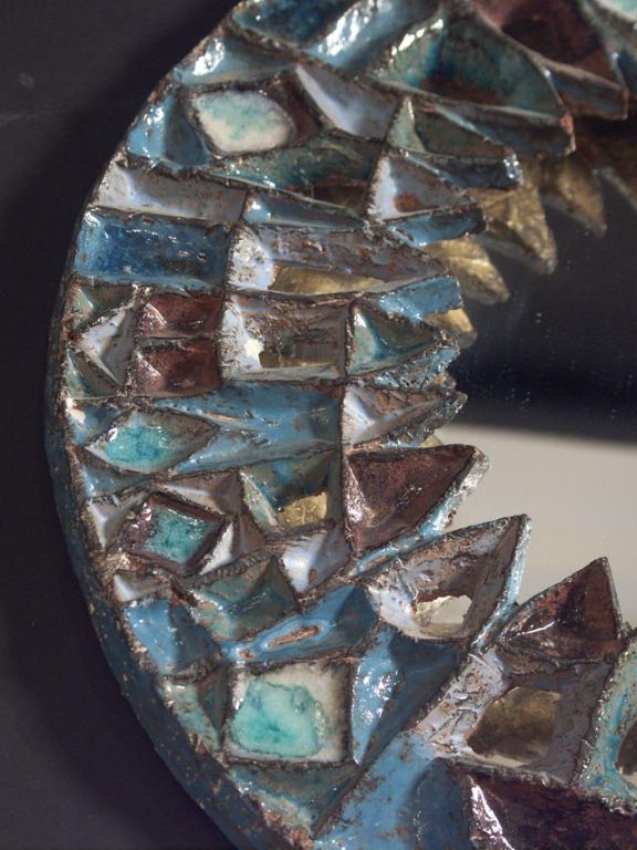 Intricate Ceramic Framed Mirror