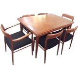 Vintage Neils Moeller Dining Set with Extension Table and 6 Chairs