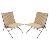 Pair of Allan Gould String Lounge Chairs